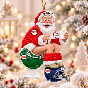 Dominate Santa Acrylic Ornament, Personalized Gifts For Sport Lovers 03qhqn201026