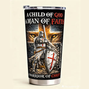 A Warrior Of Christ 20oz Tumbler - Personalized Gifts For Christian 05HULU030226