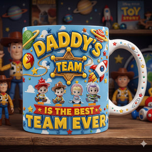 Daddy Best Team Ever Accent Mug - Personalized Gifts For Dads 02palu140526