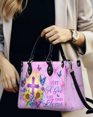 Just A Girl Who Loves Jesus Leather Bag - Gifts For Jesus Lovers 04acxn220425