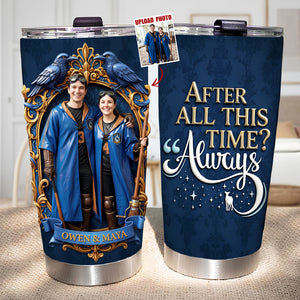 Mythic Romance Fantasy Couple Tumbler - Personalized Custom Photo Gift For Couples 01HUDT070126