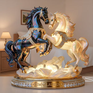 Luxury Horse Couple Light Box - Personalized Gifts For Couple & Horse Lover 06QHLU281125