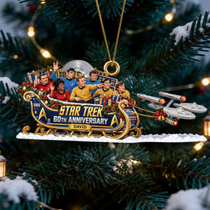 Galactic Sleigh Ride Christmas Ornament - Personalized Gifts 06ohdt091026