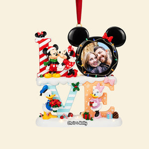 Custom Photo Couple Acrylic Ornament, Personalized Gifts For Christmas 03kita101025