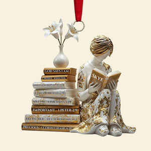 Book Girl Acrylic Ornament - Personalized Gifts For Book Lovers 01tgta101125