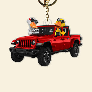 Happy Ducks Keychain - Personalized Gifts For Off-road Lovers 02qhqn281224