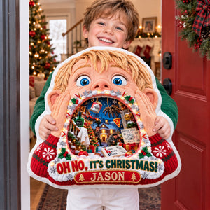 Oh No! It's Christmas Again Pillow - Personalized Christmas Gifts 02halu250926