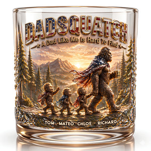 Wild Dad & Little Ones Round Glass - Personalized Gifts For Dads 02PADT280426