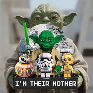 Space Theme Mom And Kids Acrylic Plaque - Personalized Gifts For Mother's Day Plaque 03OHLU080426