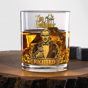 Mafia Gentleman Round Whiskey Glass - Personalized Gifts For Movie Fans 02hyqn110825
