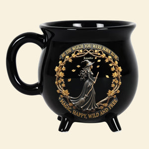 Wild & Free Halloween Cauldron Mug - Personalized Gifts For Fantasy Lovers 04PGDT190825