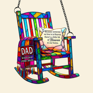 Memorial Chair Suncatcher Ornament Personalized Gifts for Heaven 04OHDT040825