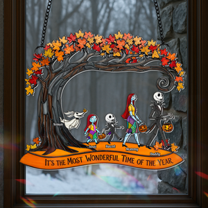 Great Time Of Spooky Family Suncatcher - Personalized Gifts For Family 04OHLU040825-Homacus