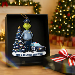 Badass Police Christmas Ornament, Personalized Gifts For Police Officer 03qhqn120925