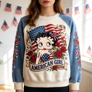 American Girl Sweatshirt - Personalized Gifts For Her 01patn130326