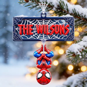 Web-Slinging Warrior Acrylic Ornament - Personalized Christmas Gifts 03nadt200826