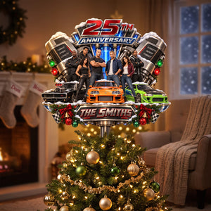 Celebrate A Quarter Century Of Speed Tree Topper - Personalized Christmas Gifts For Speed Lovers 05hatn110926