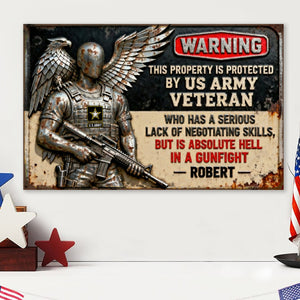 This Property Is Protected Print Metal Sign - Personalized Gifts For Veteran 02tgqn171225