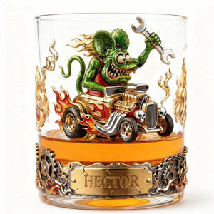Personalized Gifts For Hot Rod Lovers 11oz Round Glass 04tgtn170126