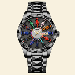 Auto Racing Car Stainless Steel Men's Watch Personalized Festive Gifts For Racing Lovers 05natn280725