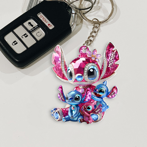 Monster Mom Keychain - Personalized Gift For Mother-Homacus