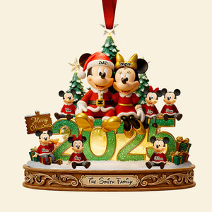 Merry Family Glow Christmas Ornament Personalized Gifts For Family 01PADT111025
