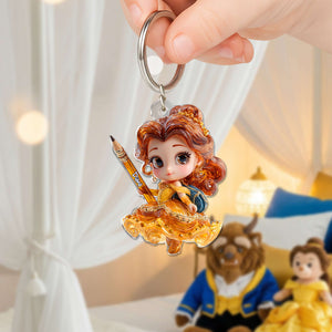 Lovely Princess Acrylic Keychain - Personalized Back To School Gifts For Kid 04TGLU260625