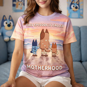 Cute Puppy Mom And Kids Shirt - Personalized Gifts For Mother's Day Shirt 02NALU040426