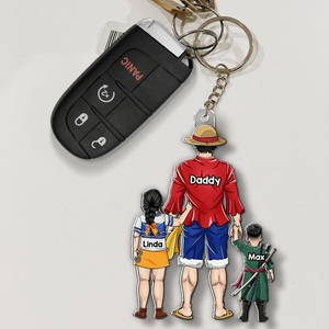 Pirate Dad Keychain- Personalized Gifts For Dad 02qhhu120525pa - Keychains - GoDuckee