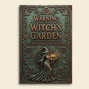 Witch's Garden Personalized Funny Gifts For Witch Lovers Metal Sign 02natn150725
