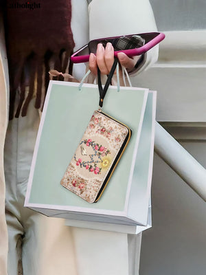 Catholight Roses of the Rosary Leather Wallet Purse