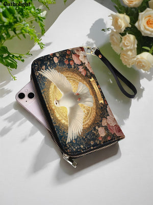 Catholight Dove of Eternal Light Leather Wallet Purse
