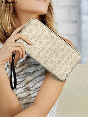 Catholight The Ave Maria Pattern Leather Wallet Purse