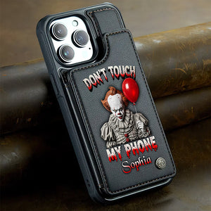 Scary Movie Characters Leather Flip Wallet Phone Case - Personalized Halloween Gifts For Horror Movie Fans 03pgqn130825