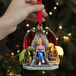 Personalized Gift For Book Lovers, Bookmas Custom Shape Acrylic Christmas Ornament 04hulu181025-Homacus