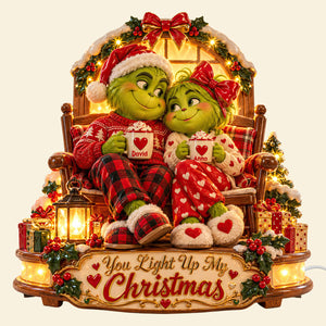 You Light Up My Christmas Acrylic Light Box - Personalized Gifts For Couple 01PGDT261026