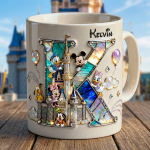 Shimmering Fairytale Alphabet Initial Letter Mug, Personalized Gifts 04qhtn140126
