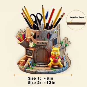 Back To School Wooden Pen Holder – Personalized Gifts For Teacher 05toqn280725