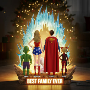 Best Family Ever Acrylic Light Box - Personalized Gifts For Family 02OHLU291025