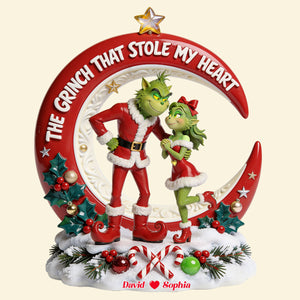 Funny Couple Acrylic Christmas Tree Topper - Personalized Gifts For Couple 02totn250826