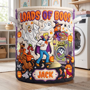Loads Of Boos Quilted Laundry Basket - Personalized Gifts For Halloween 05haqn100826