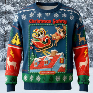 Creepy Fun Santa Electric Shock Ugly Sweater, Personalized Gifts For Christmas 05qhtn041125