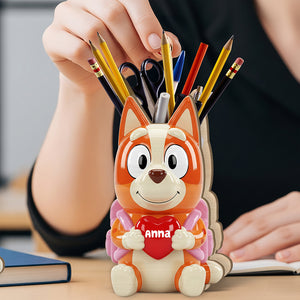 Back To School Wooden Pen Holder - Personalized Gifts For Kids 02naqn240725