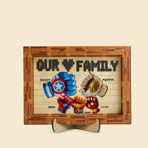 Fist Bump Personalized Gifts For Family Wood Sign 03ohtn140725 - Wood Sign - GoDuckee