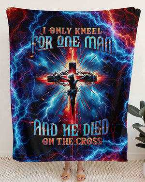 I Only Kneel For One Man Jesus Blanket 05acxd160425