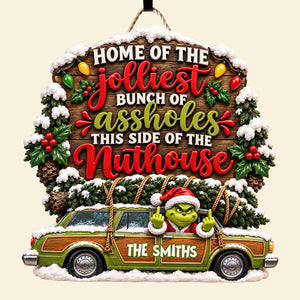 Home Of The Jolliest Acrylic Sign - Personalized Christmas Gifts For Family 08nadt161026