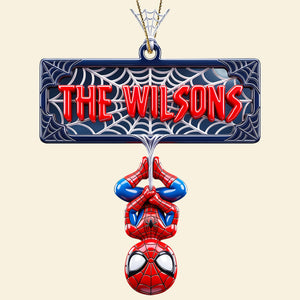 Web-Slinging Warrior Acrylic Ornament - Personalized Christmas Gifts 03nadt200826