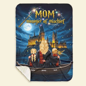 Mom Manager Of Kid Blanket - Personalized Gifts For Mother 02huqn010426