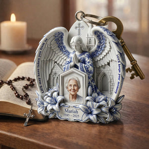 Angel Memorial Keychain - Custom Photo Gifts For Heaven 02PALU280226