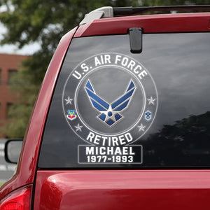 Custom Military Branches Gifts For Veteran Car Decal 06qhqn040724-Homacus